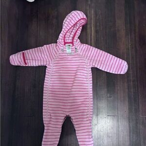 The North Face Pink Striped Baby bunting